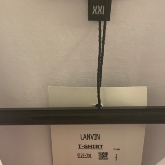 🆕️ Lanvin White mercerised cotton jersey T-shirt - Picture 3 of 8
